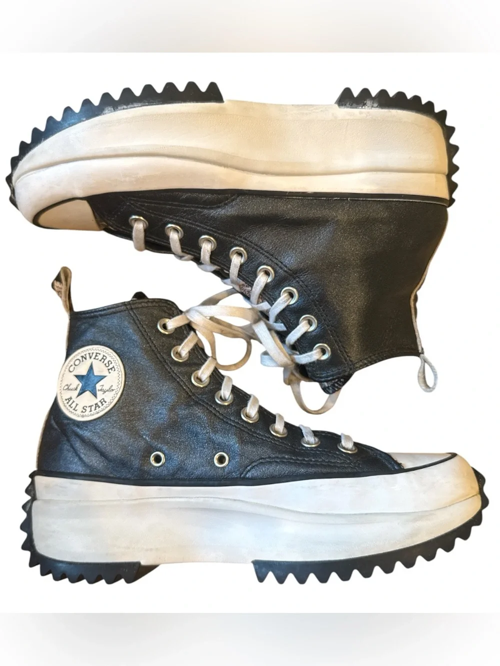 Converse Run Star Hike Leather Snakeskin High Top Sneakers Men’s 7, Women’s 8.5